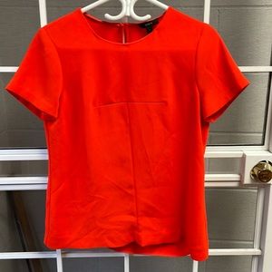 Jcrew bright orange blouse size 6